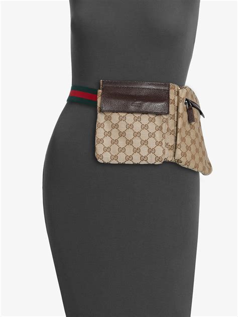 gucci gg canvas waist bag|gucci waist bag original.